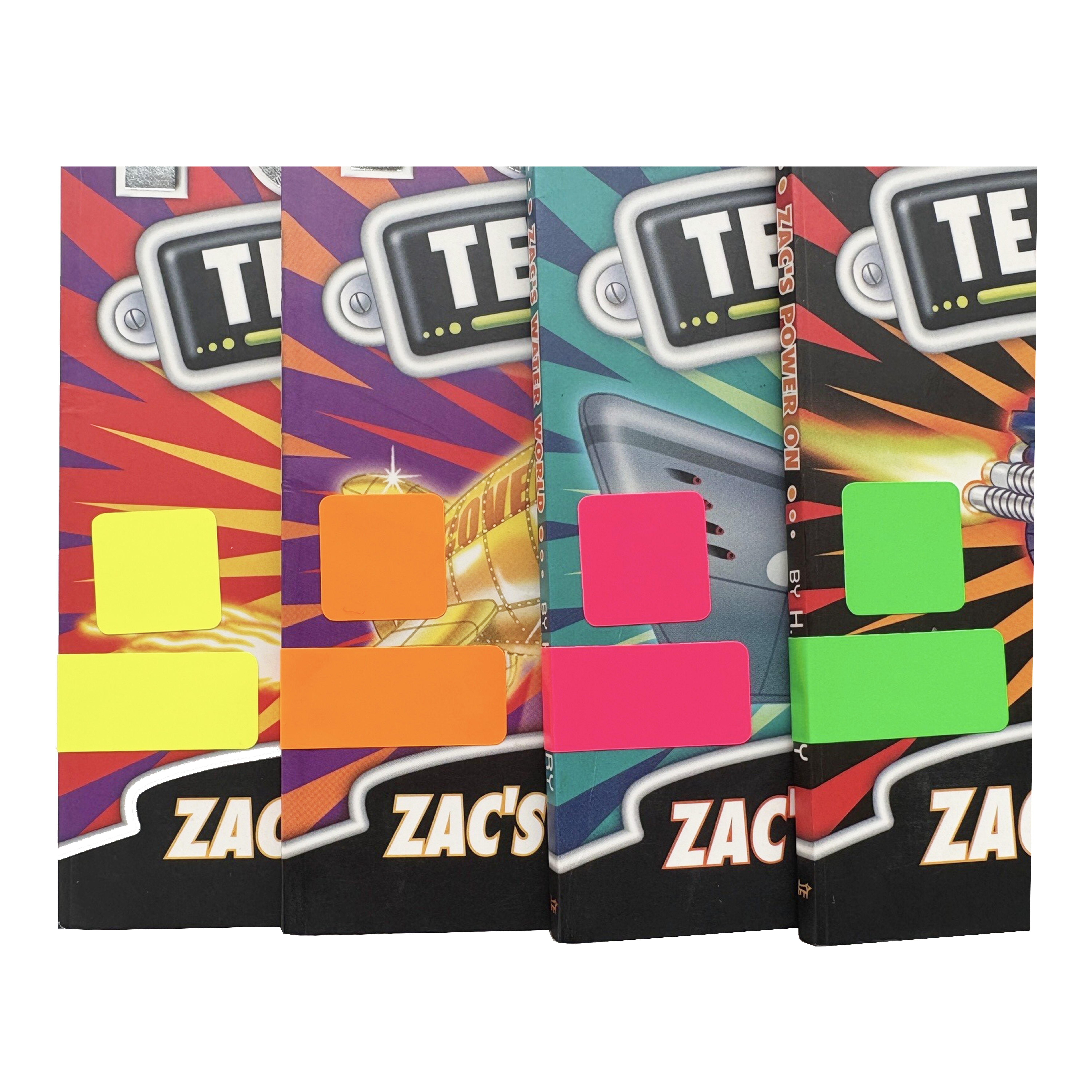 100 Fluoro Pink Spine Labels