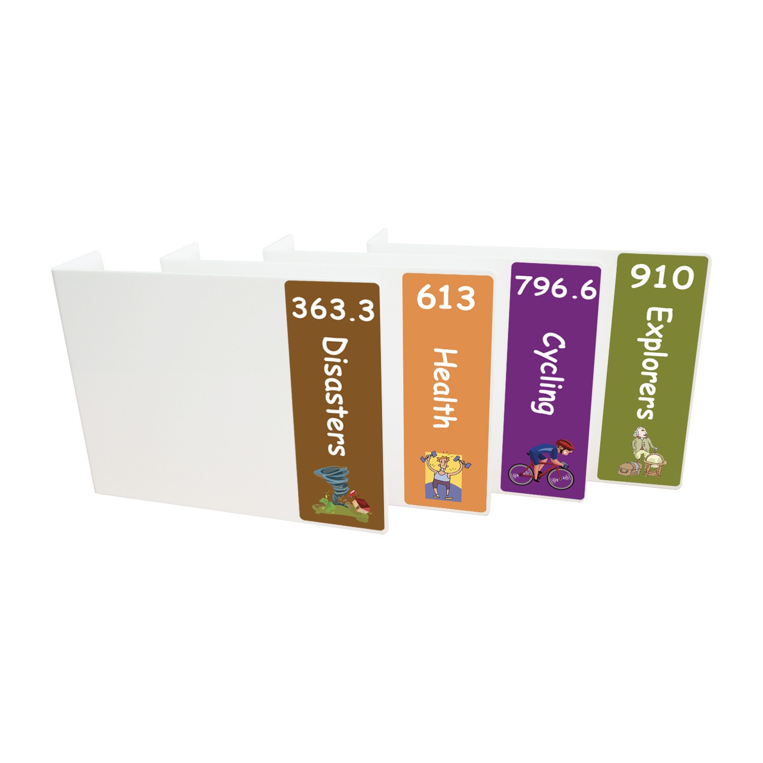 Junior Expanded Non Fiction Acrylic Collection Divider Pack Set 4 (single-sided)