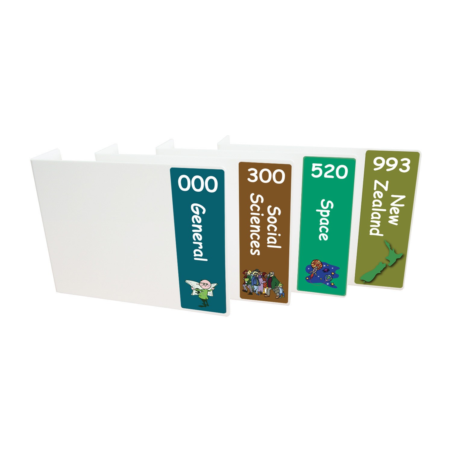 Junior Expanded Non Fiction Acrylic Collection Divider Starter Pack (double-sided)