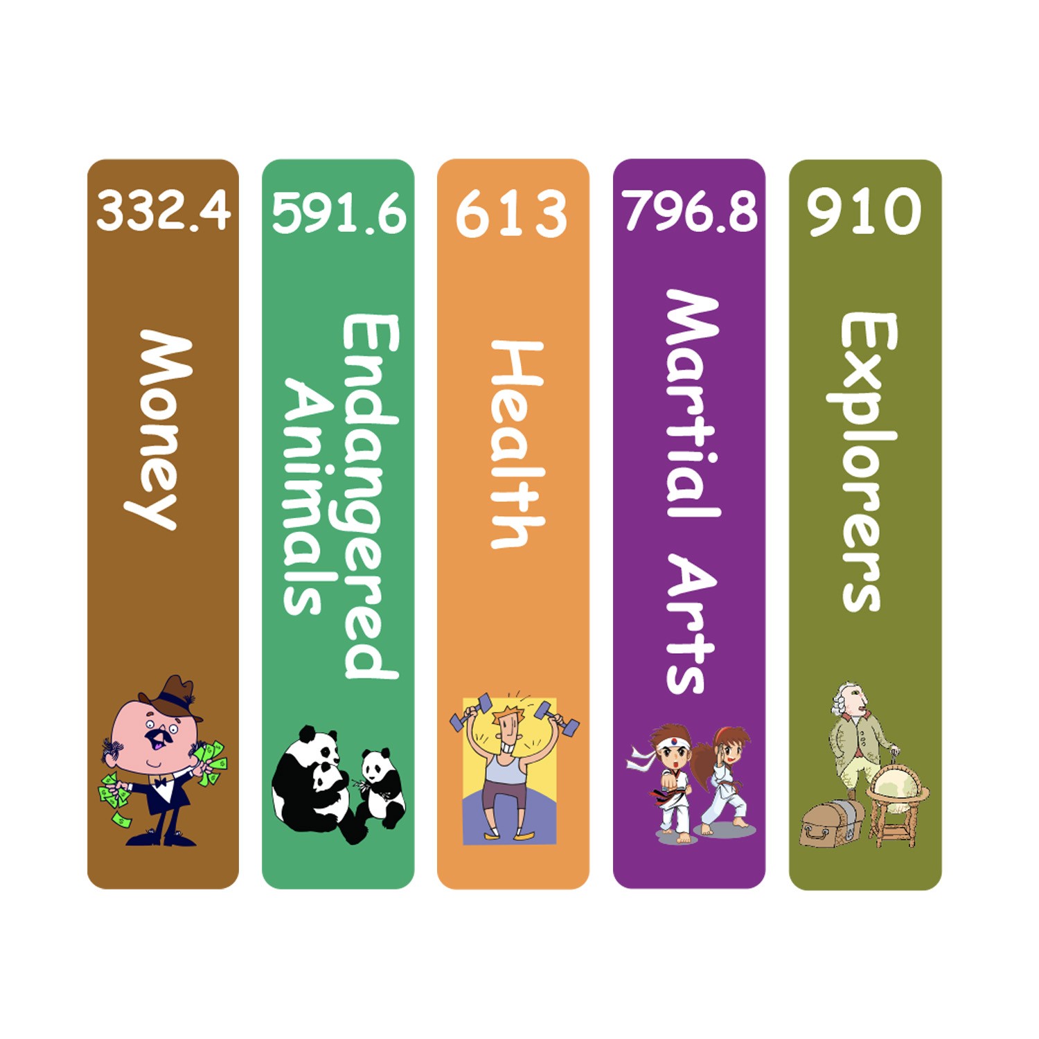 Junior Expanded Non Fiction Slim Sticky Back Signs Set 4