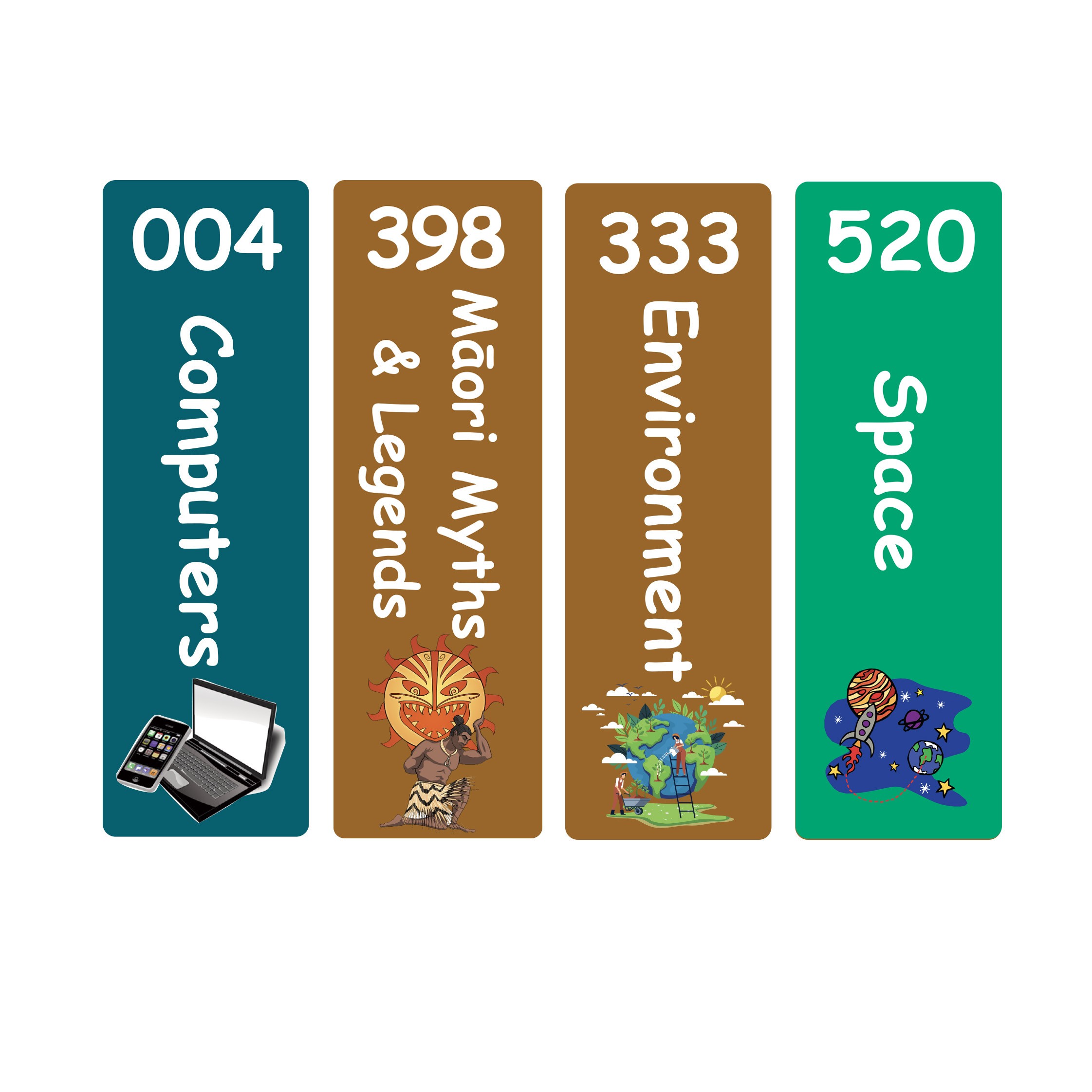 Junior Expanded Non Fiction Sticky Back Signs Set 1 Design 5