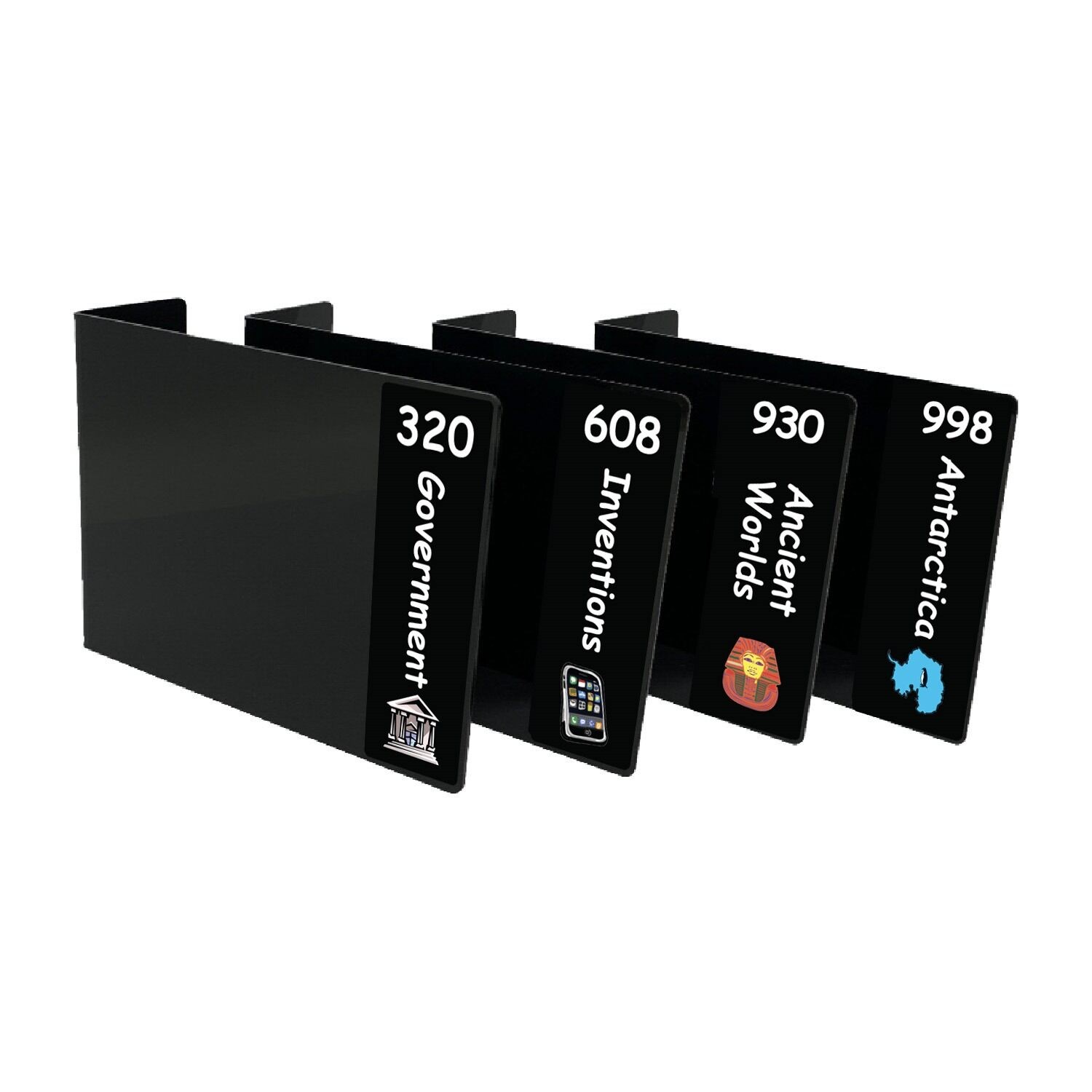 Junior Expanded Non Fiction Acrylic Collection Divider Pack Set 2 (Black)