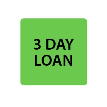 Fluoro Green 3 Day Loan Spine Labels