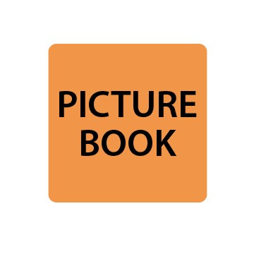 Fluoro Orange Picture Book Spine Labels