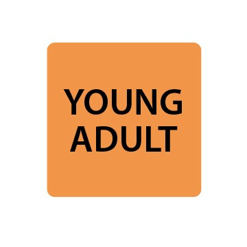 Fluoro Orange Young Adult Spine Labels