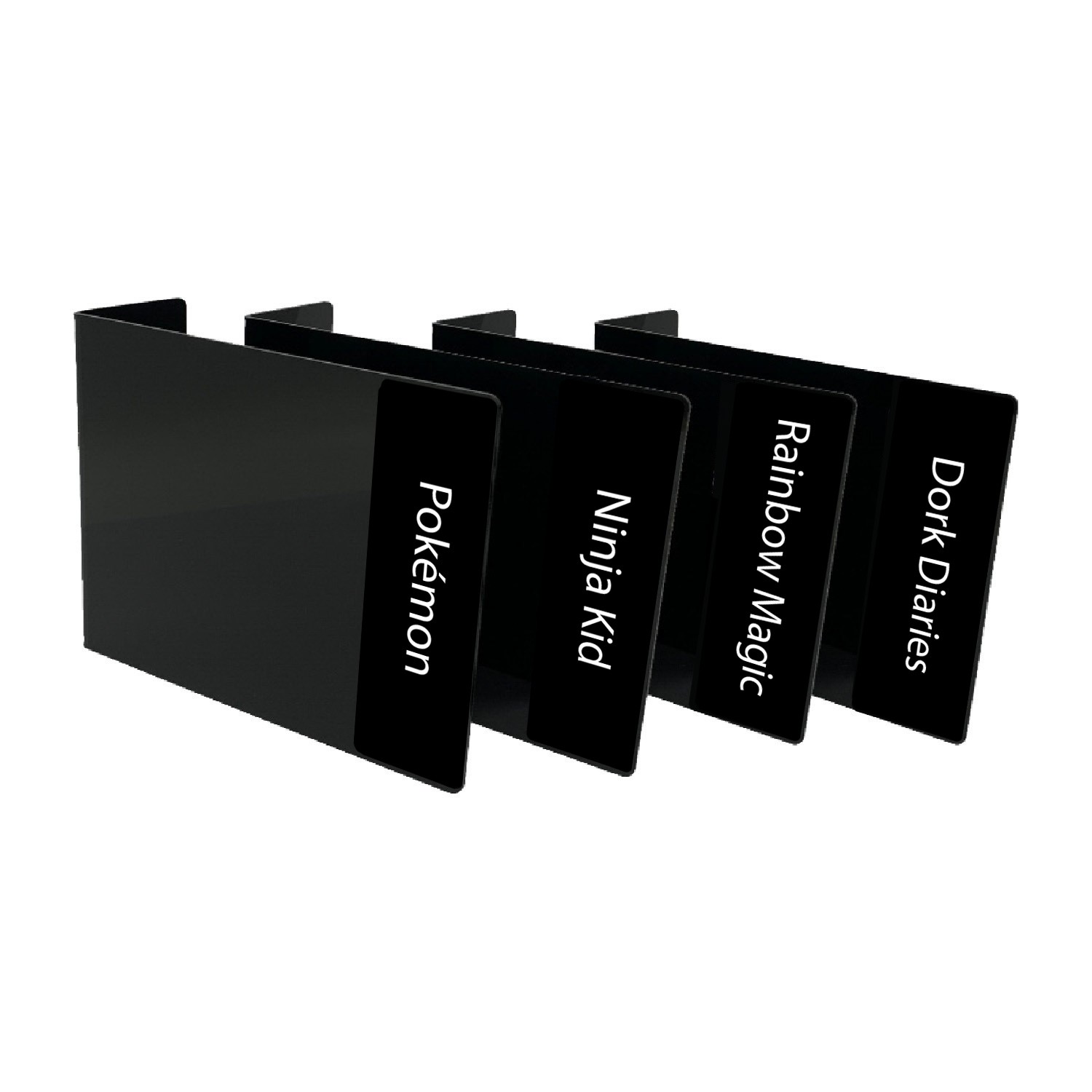 Junior Series Set 2 Text Only Acrylic Collection Divider Pack (Black)
