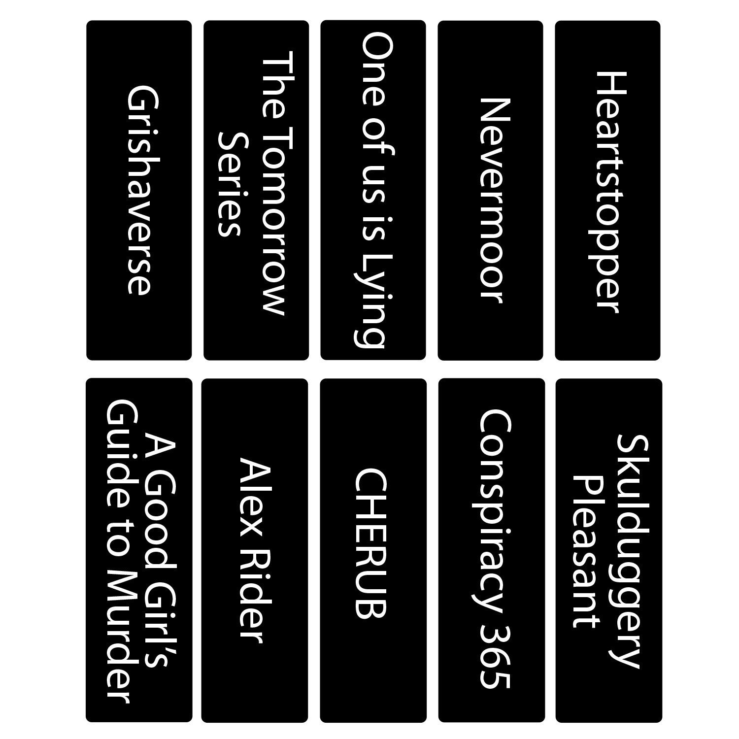 Senior Series Set 2 Text Only Acrylic Collection Divider Pack (single-sided)