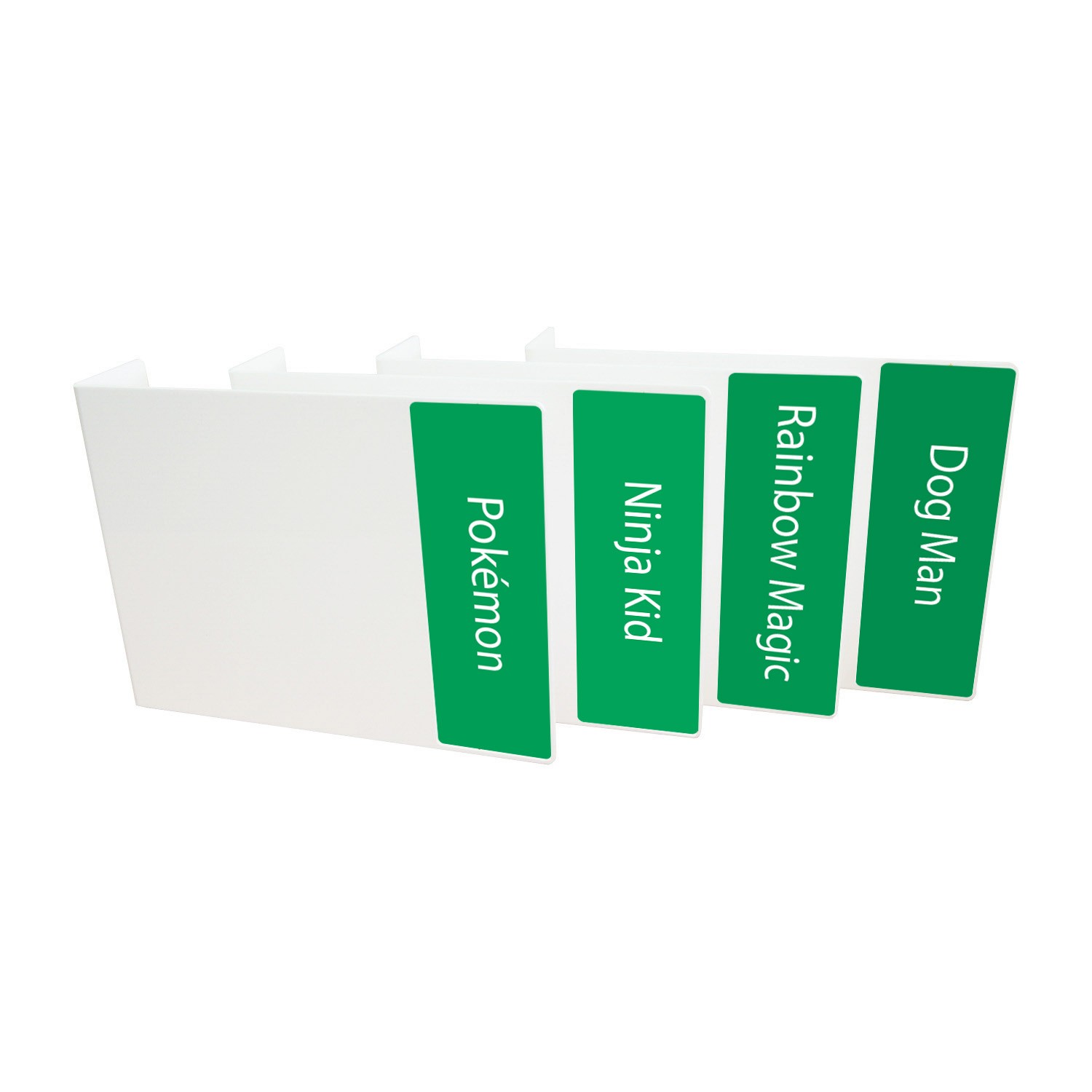 Junior Series Set 2 Text Only Acrylic Collection Divider Pack (single-sided)