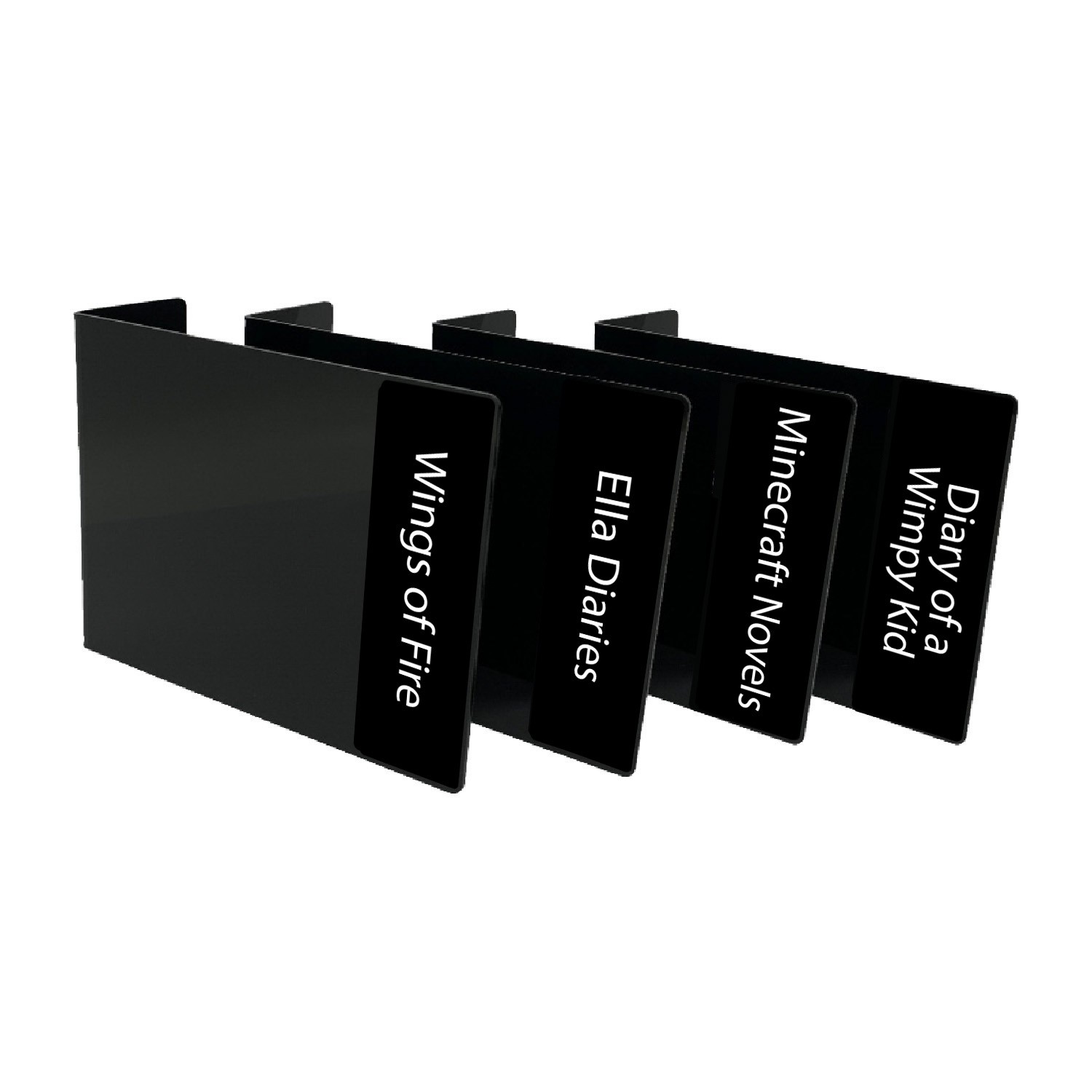 Junior Series Set 1 Text Only Acrylic Collection Divider Pack (Black)