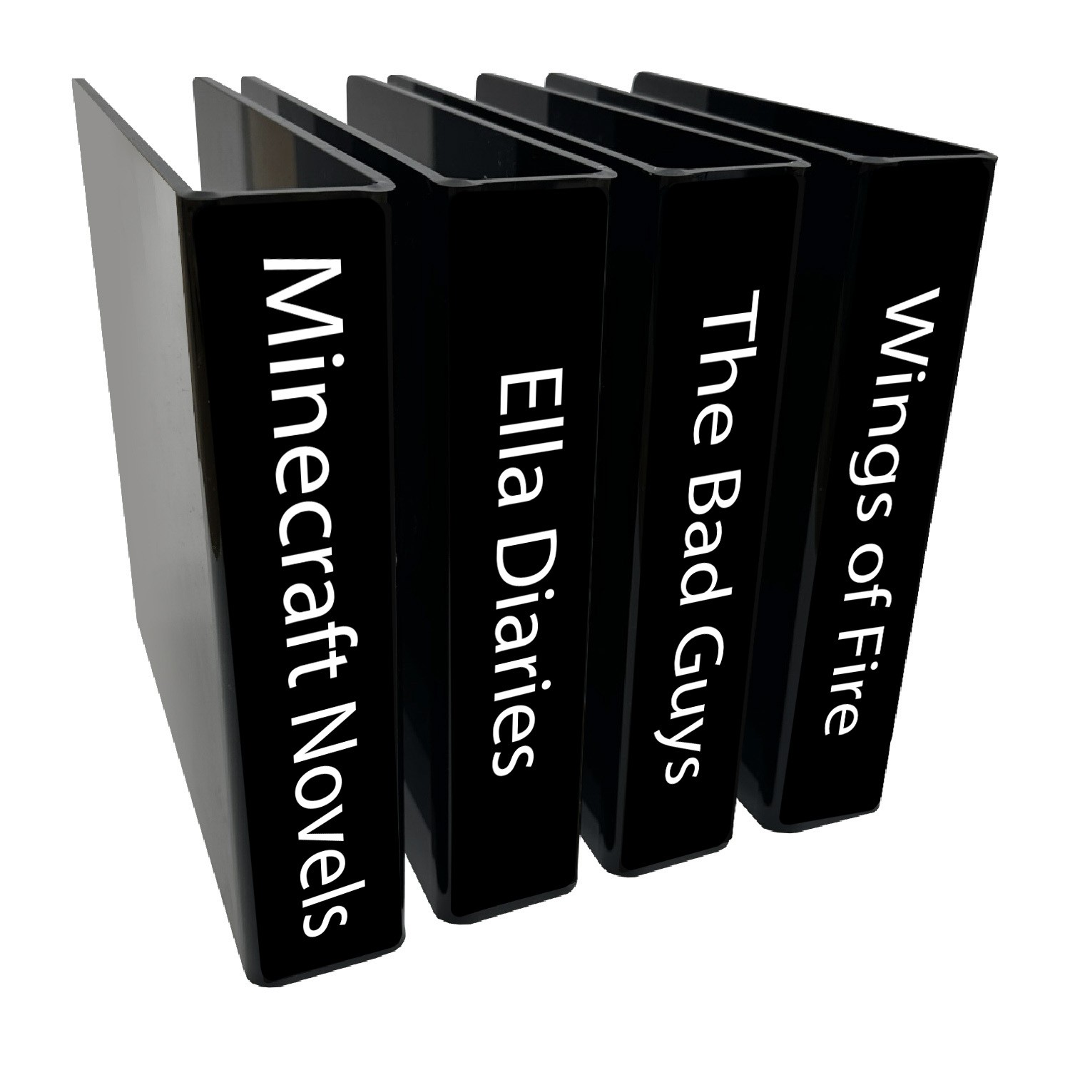Junior Series Set 1 Text Only Slimline Divider Pack 200mm (Black)