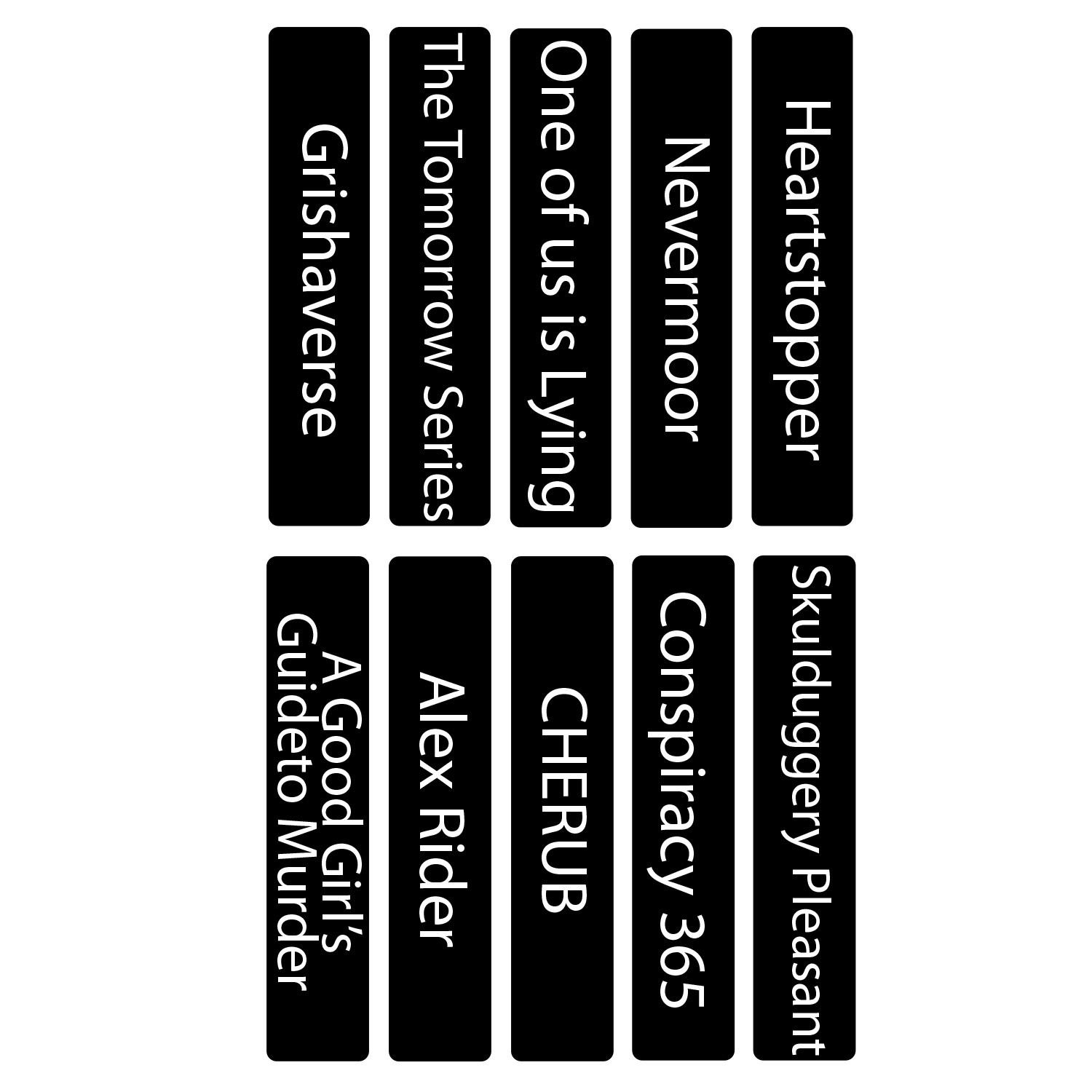 Senior Series Set 2 Text Only Slimline Divider Pack 250mm x 250mm