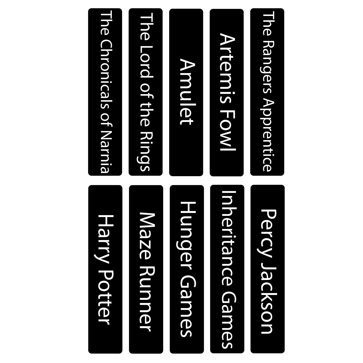 Senior Series Set 1 Text Only Slimline Divider Pack 250mm x 250mm