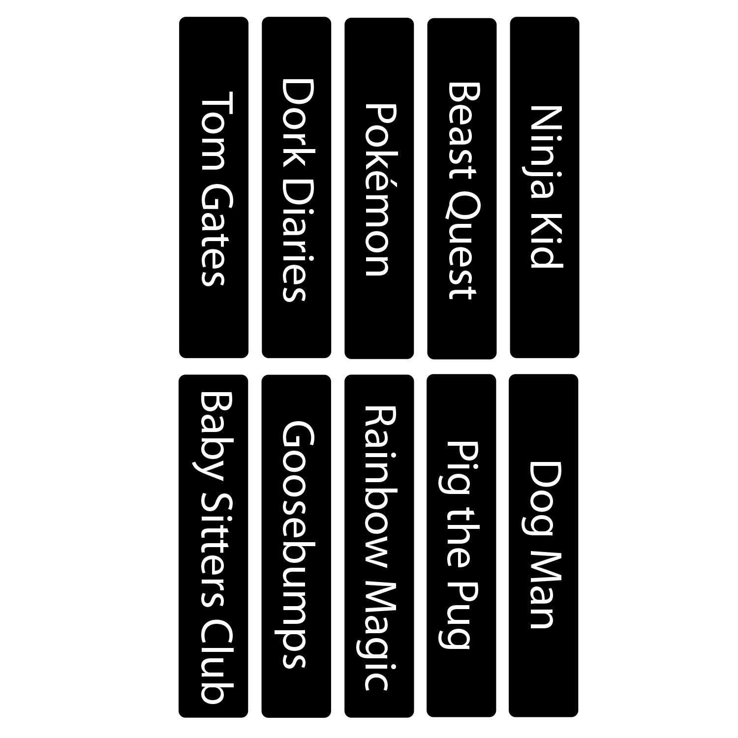 Junior Series Set 2 Text Only Slimline Divider Pack 250mm