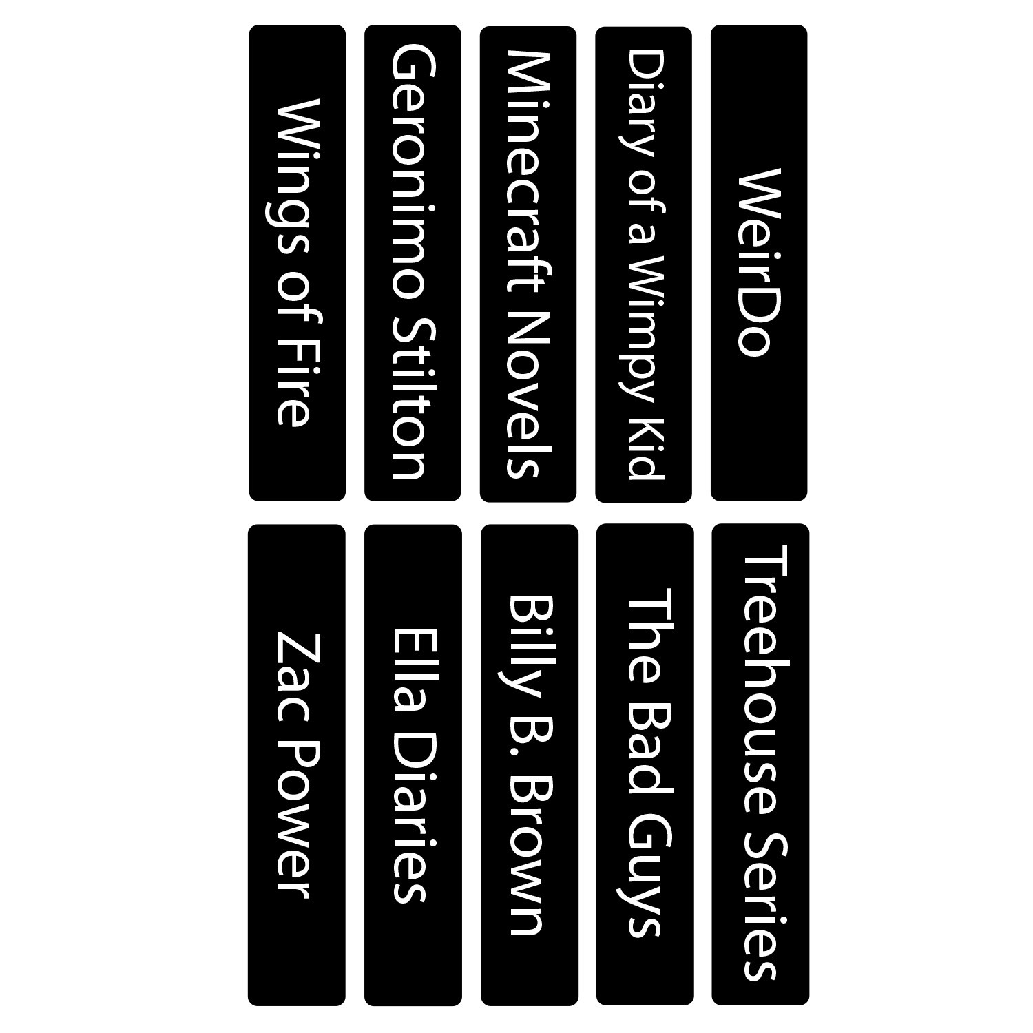 Junior Series Set 1 Text Only Slimline Divider Pack 200mm