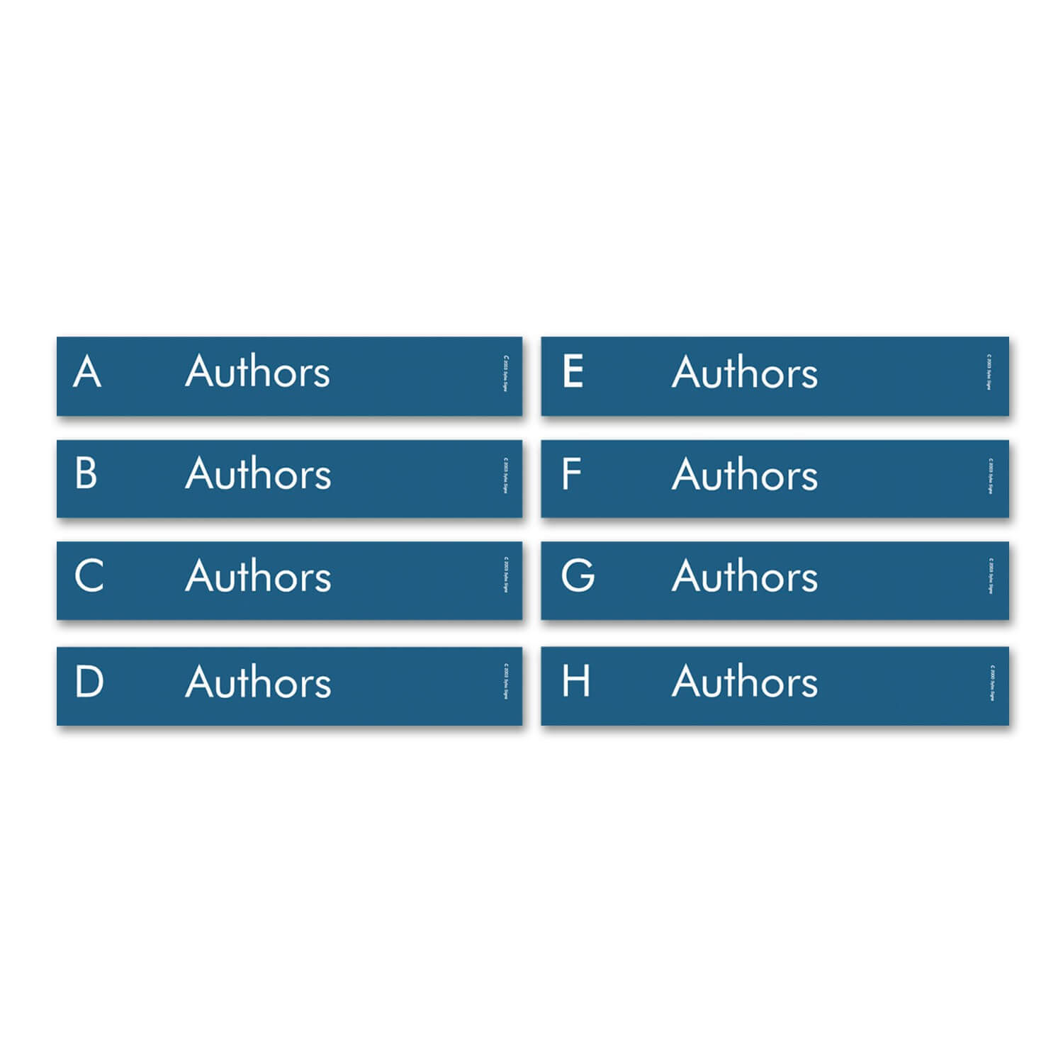 Single Colour Fiction Label Set 17mm