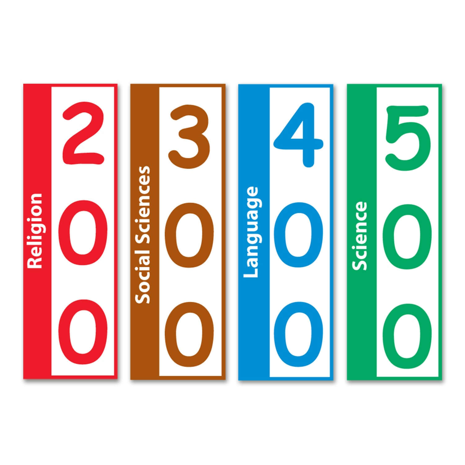 Teacher Reference Shelf Dividers 250mm x 80mm