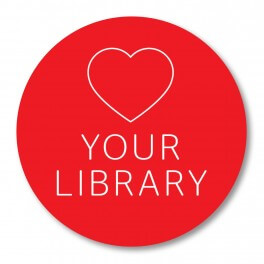Love your library Printed Vinyl Sticker (Circle)