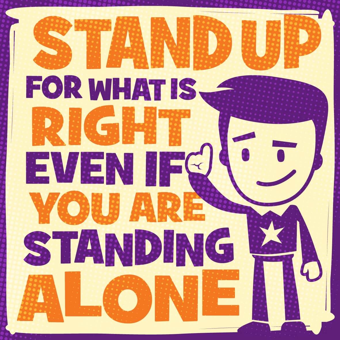 Stand Up Wall Graphic Sticker