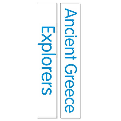 Slim Expanded Non Fiction Sticky Back Signs Set 4 Design 2