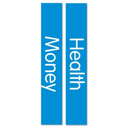 Slim Expanded Non Fiction Sticky Back Signs Set 4 Design 1