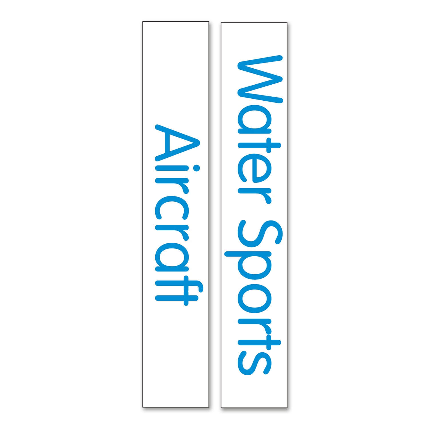 Slim Expanded Non Fiction Sticky Back Signs Set 3 Design 2