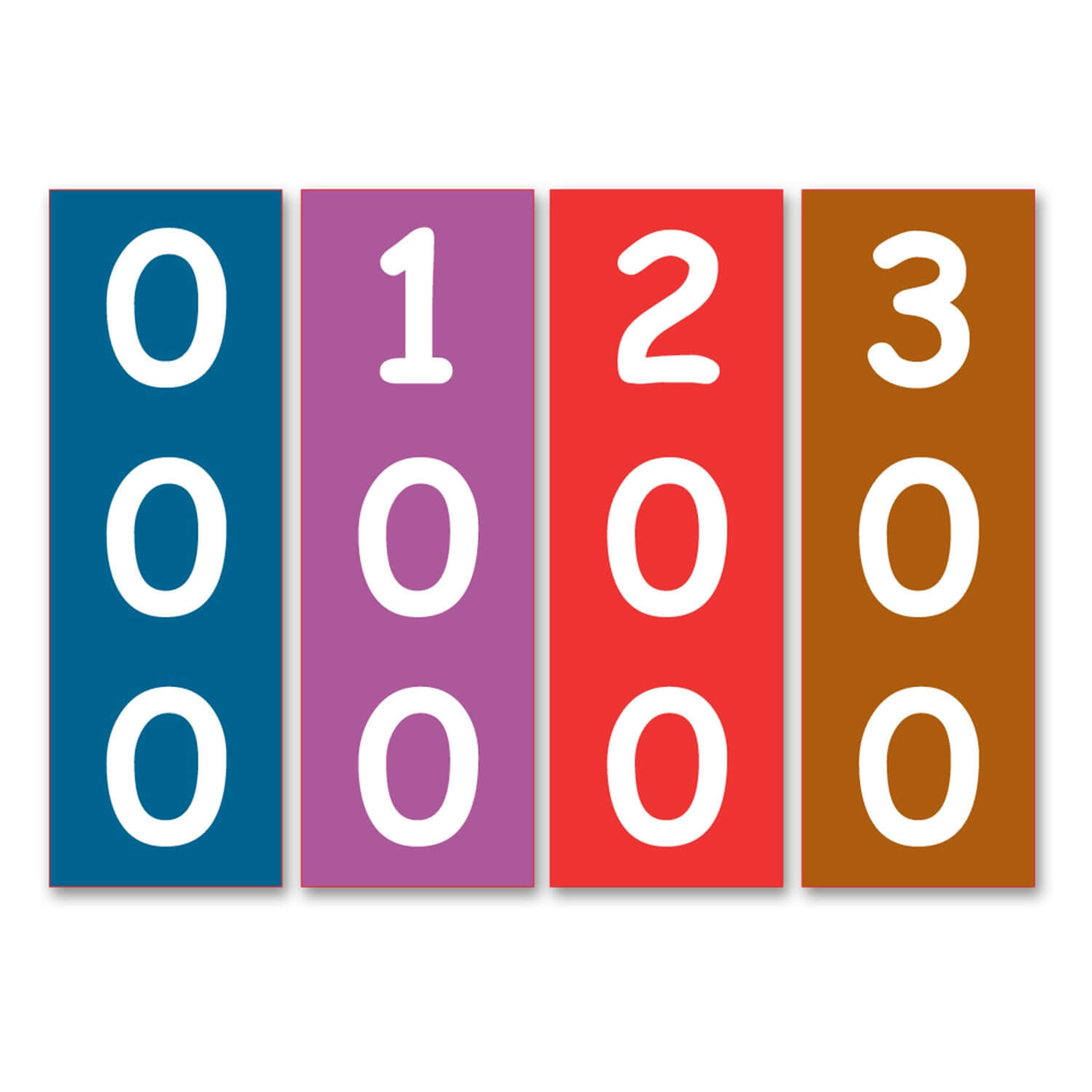 Non Fiction 000-900 Shelf Divider Signs 200mm