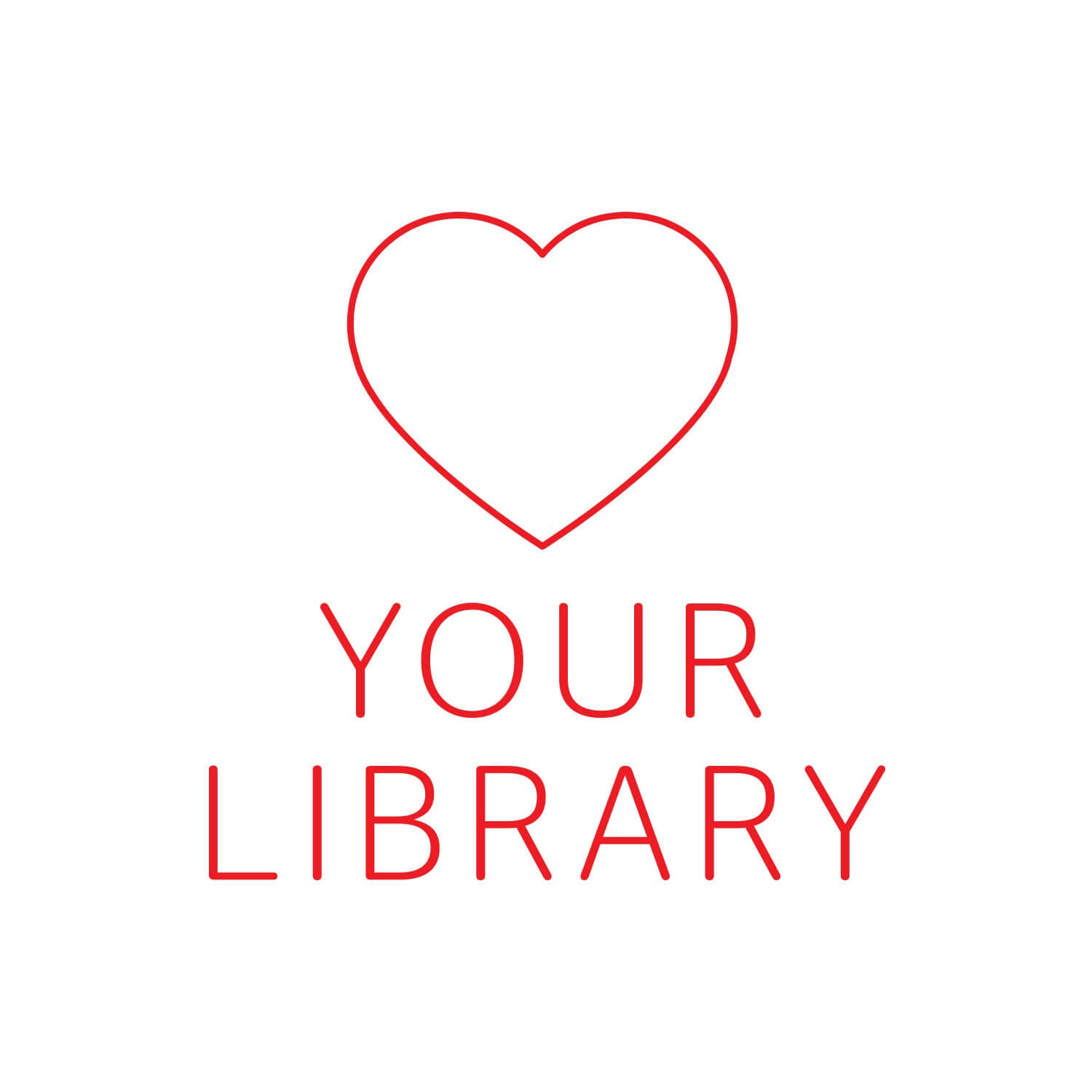 Love Your Library Vinyl Lettering  (Reverse)