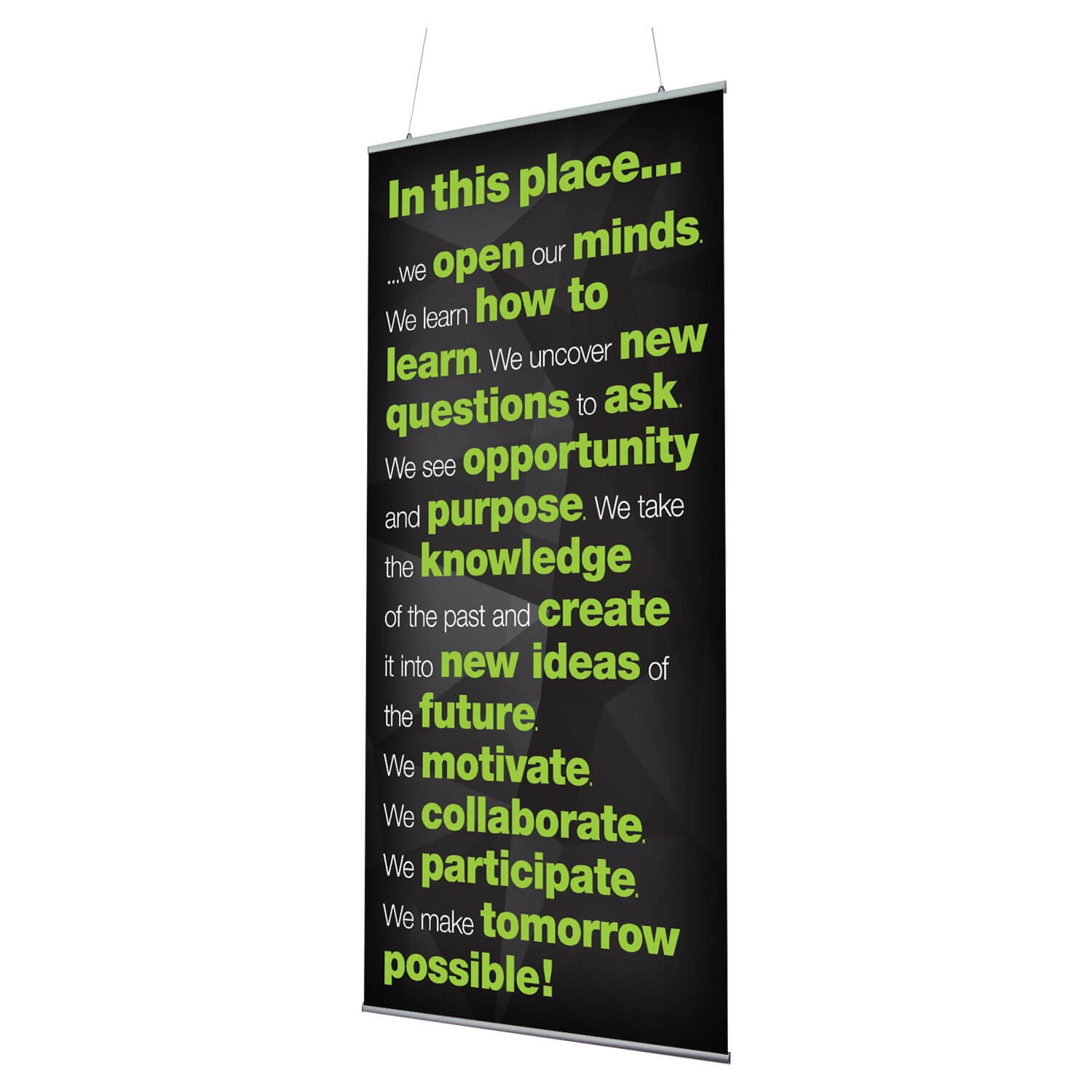 In This Place Indoor Banner  720mm x 1440mm & Hanging