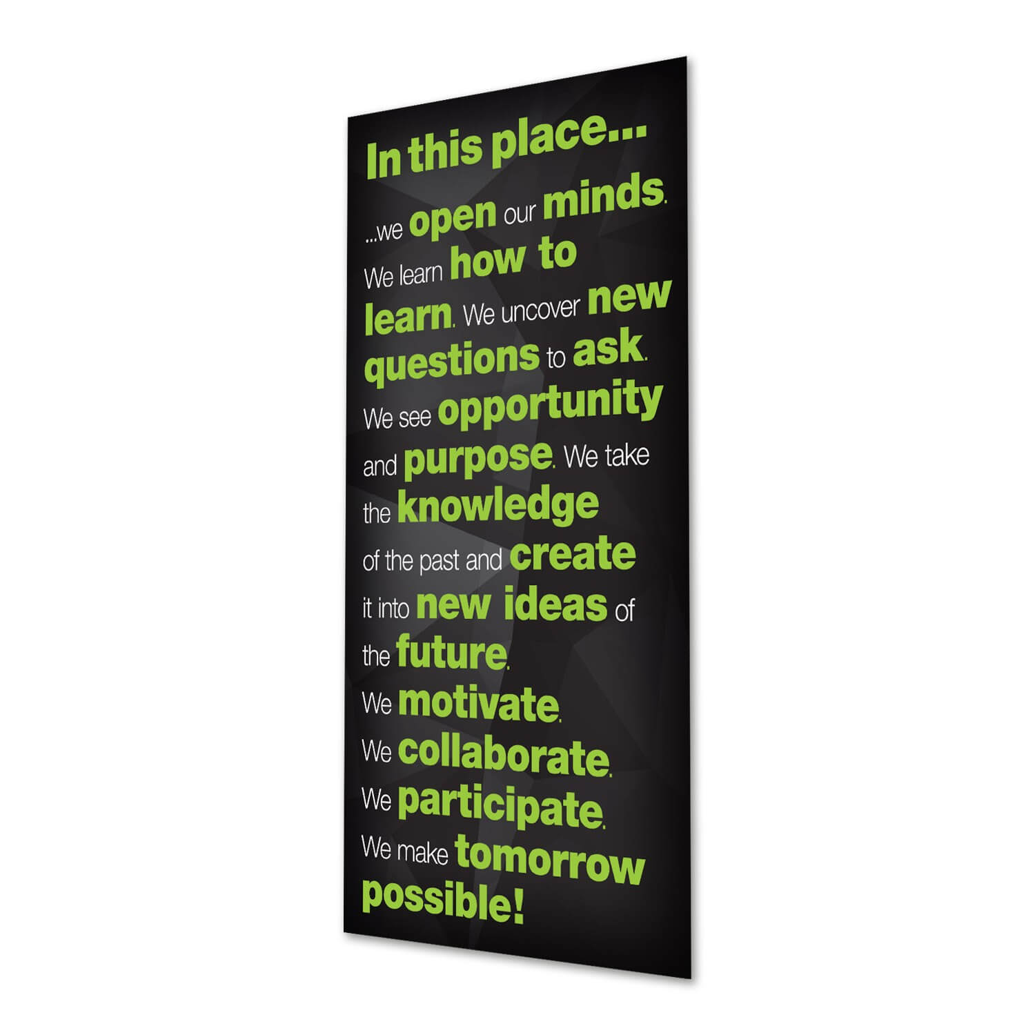 In This Place Indoor Banner  720mm x 1440mm