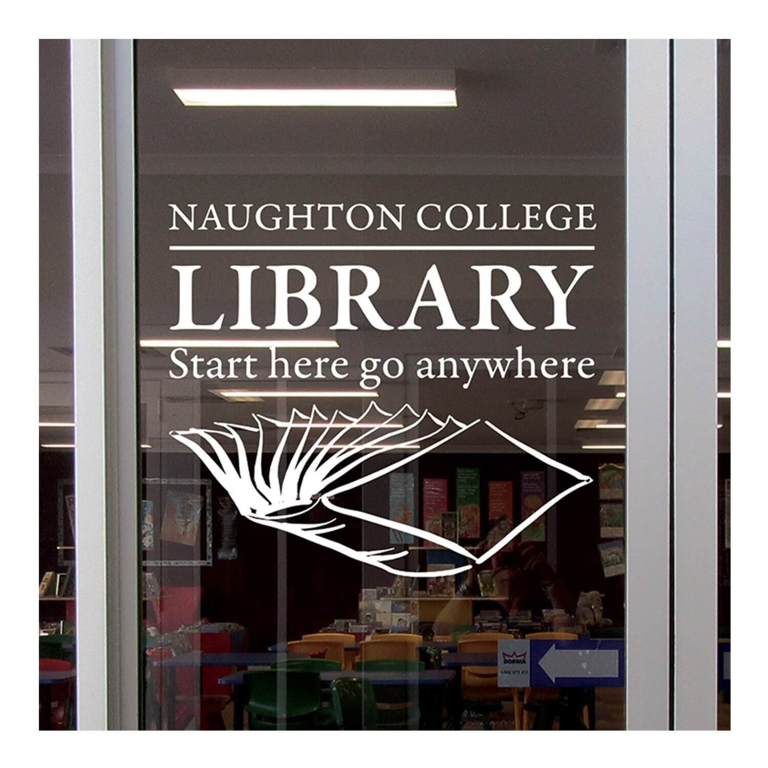 Your School Library Vinyl Lettering (Reverse)