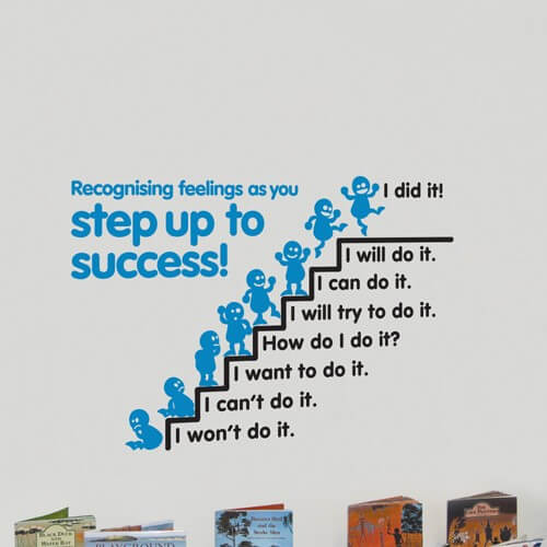 Step Up To Success Word Wall Vinyl Lettering