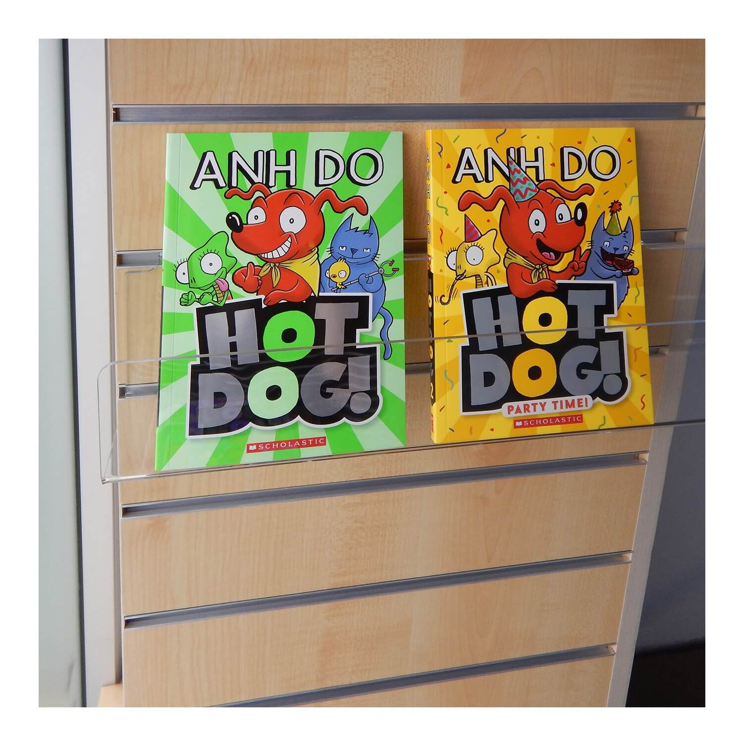 Bay End Book Shelf Display 300mm (moulded slatwall)