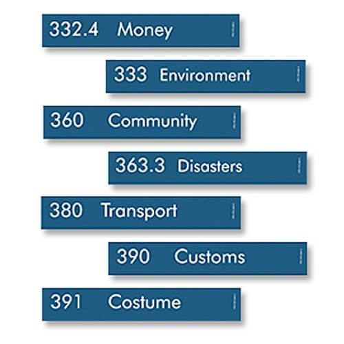 Single Colour Expanded Non Fiction Shelf Label Set 22mm
