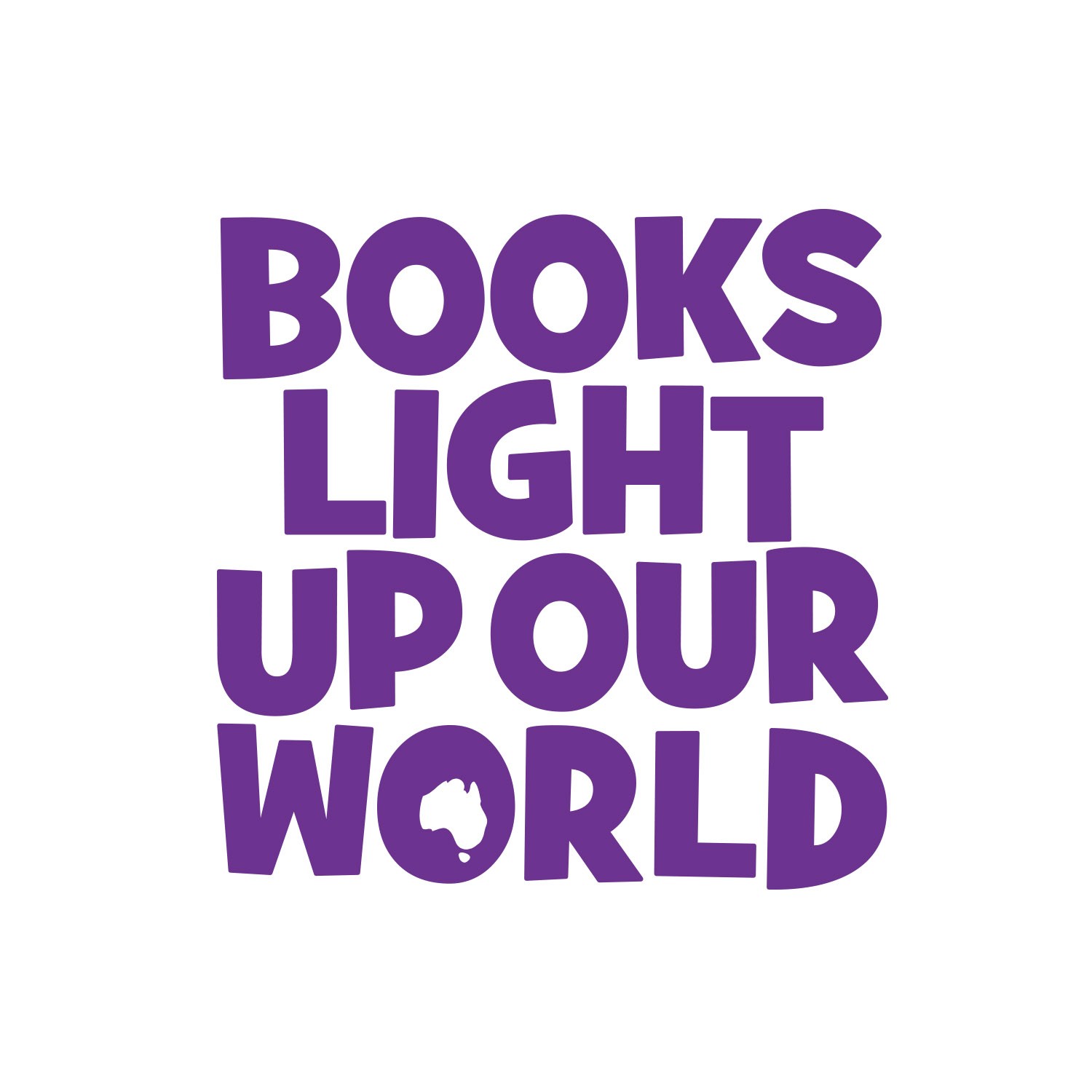 Books Light Up Our World Vinyl Lettering