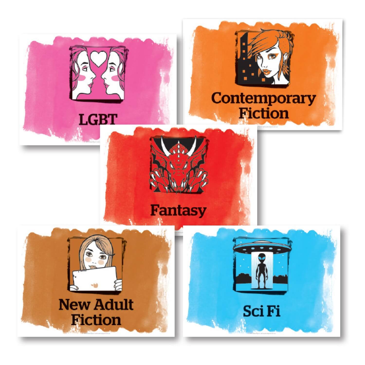 Senior Genre Location Signs A4